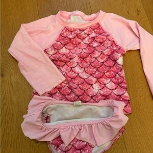 Amazon Pink Mermaid Kids Swim Rashguard